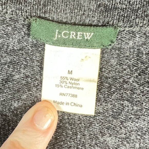 J.Crew Gray Wool Cashmere Blend Sweater Dress Size M - Picture 5 of 6
